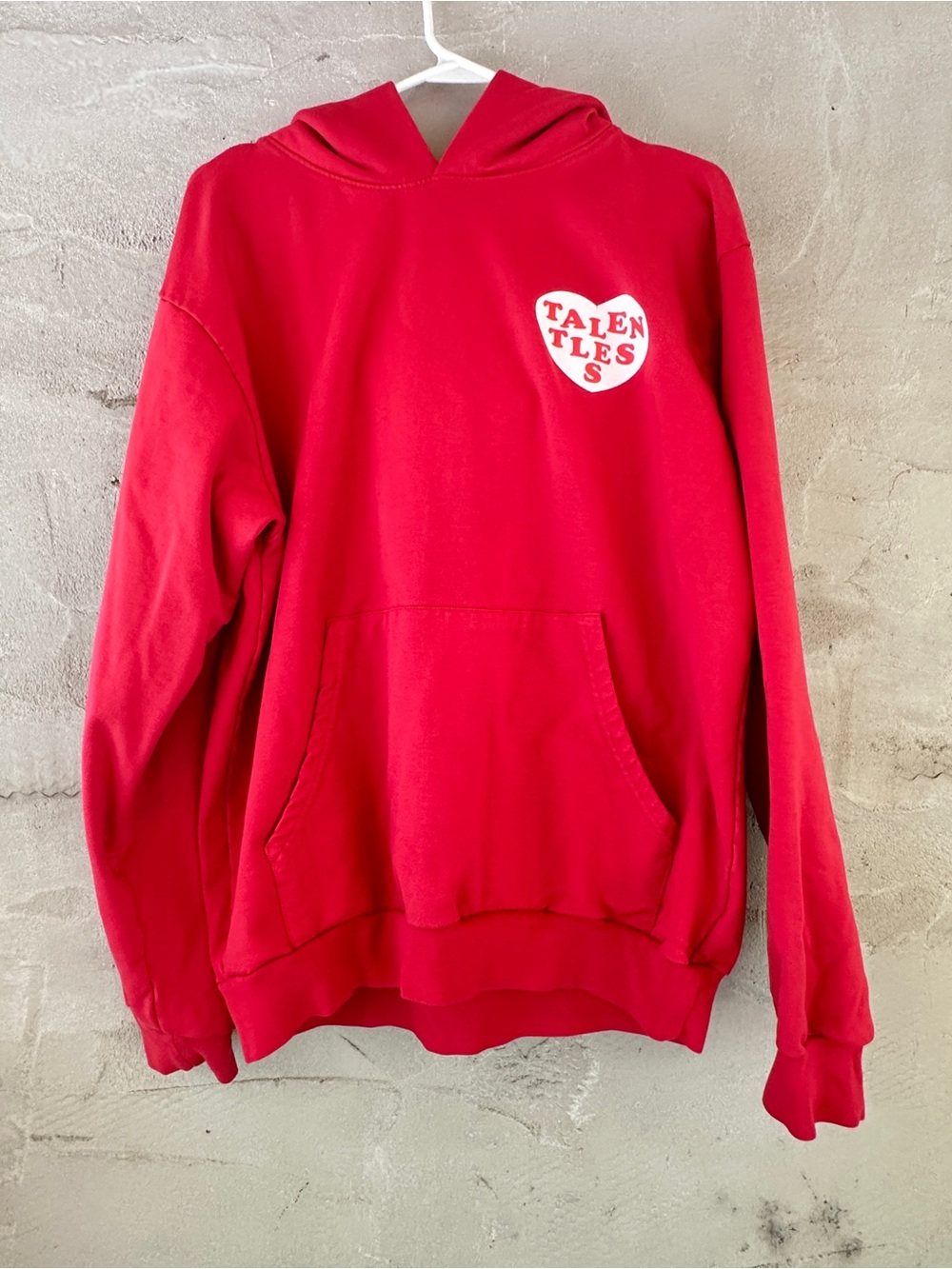 ❤️ Talentless Red Heart Logo Pullover Hoodie Size L